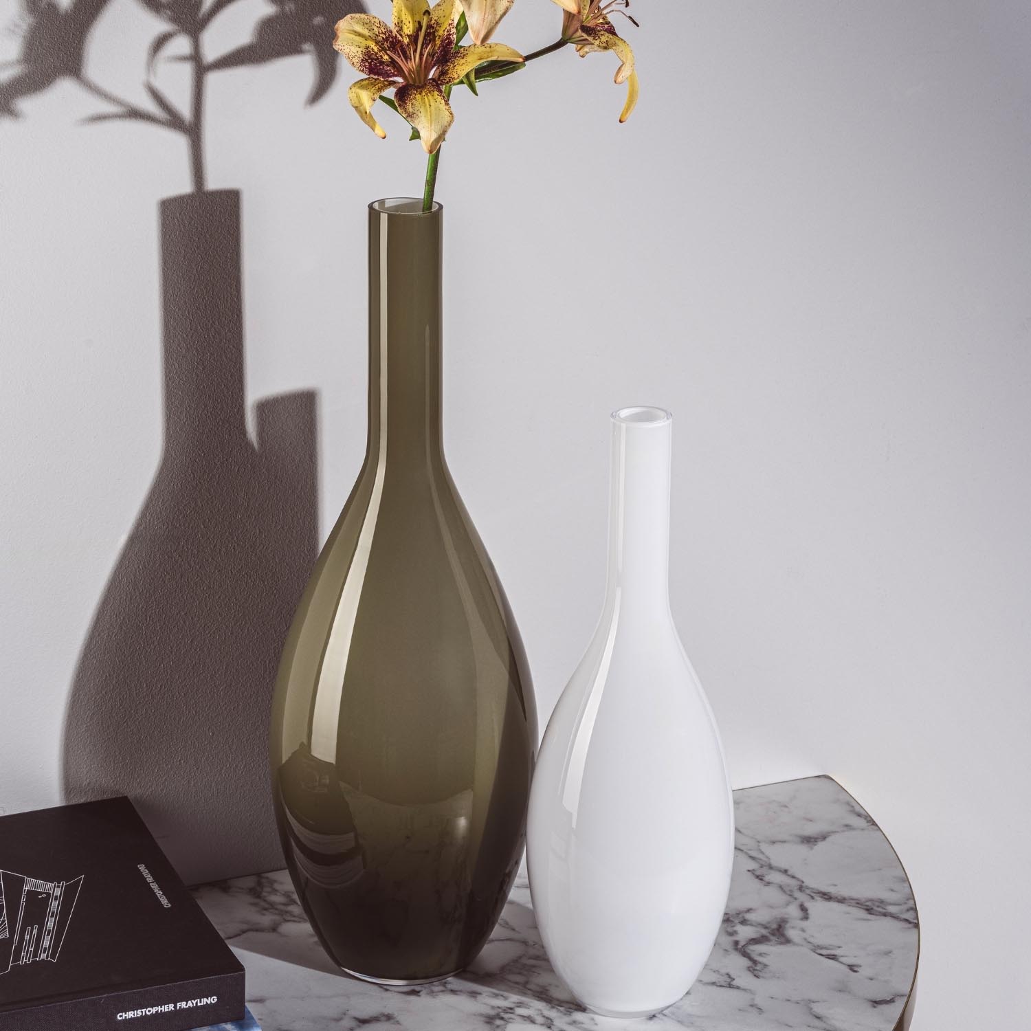 leonardo-beauty-vase-marron-50-cm-verre-souffl-bouche image 2