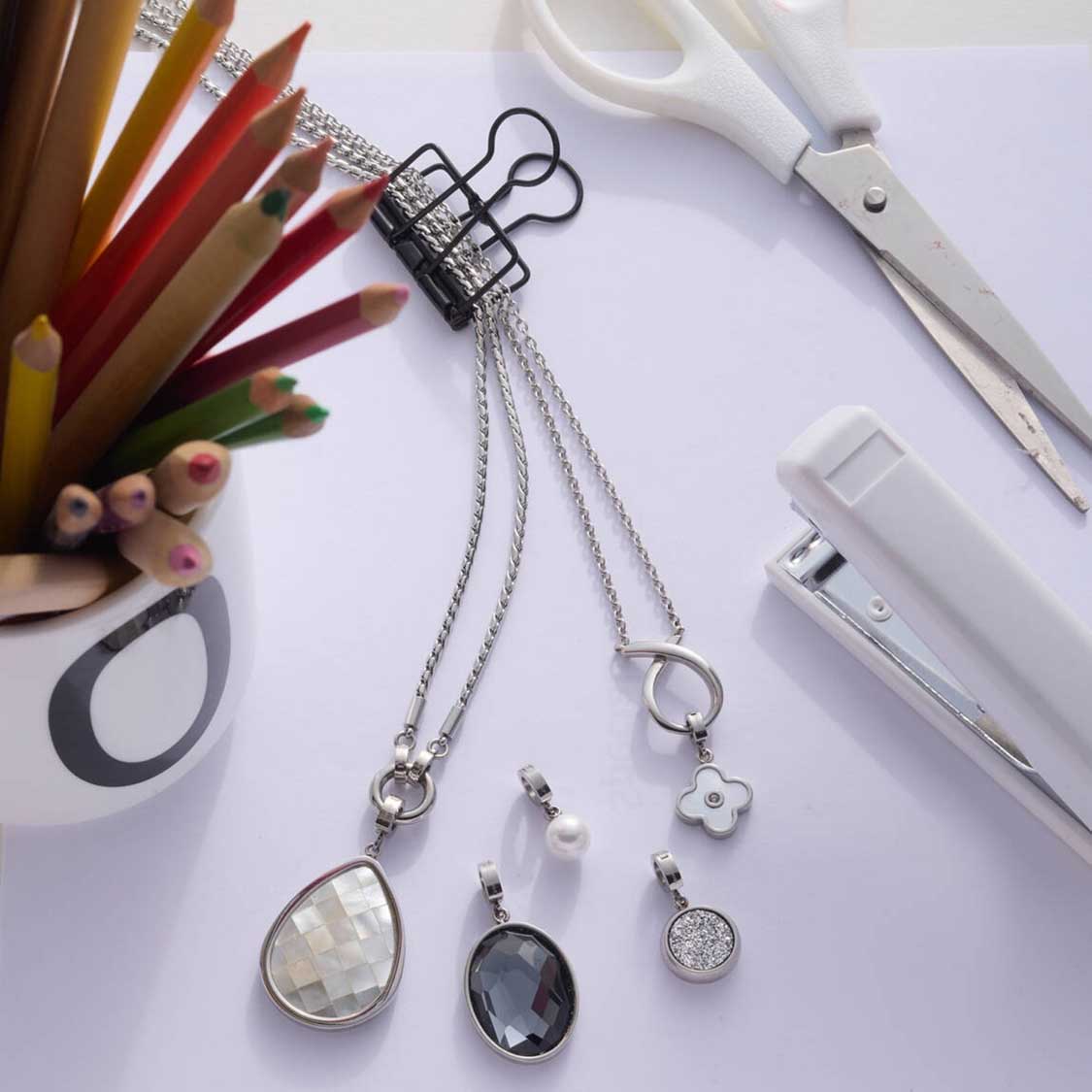 leonardo-anja-collier-argent-45-cm-clip-mix image 6
