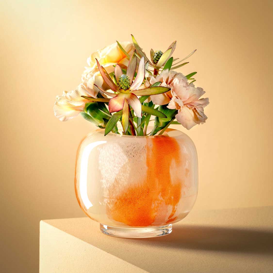 leonardo-cipria-due-vase-boule-11-cm-orange-cr-me image 2