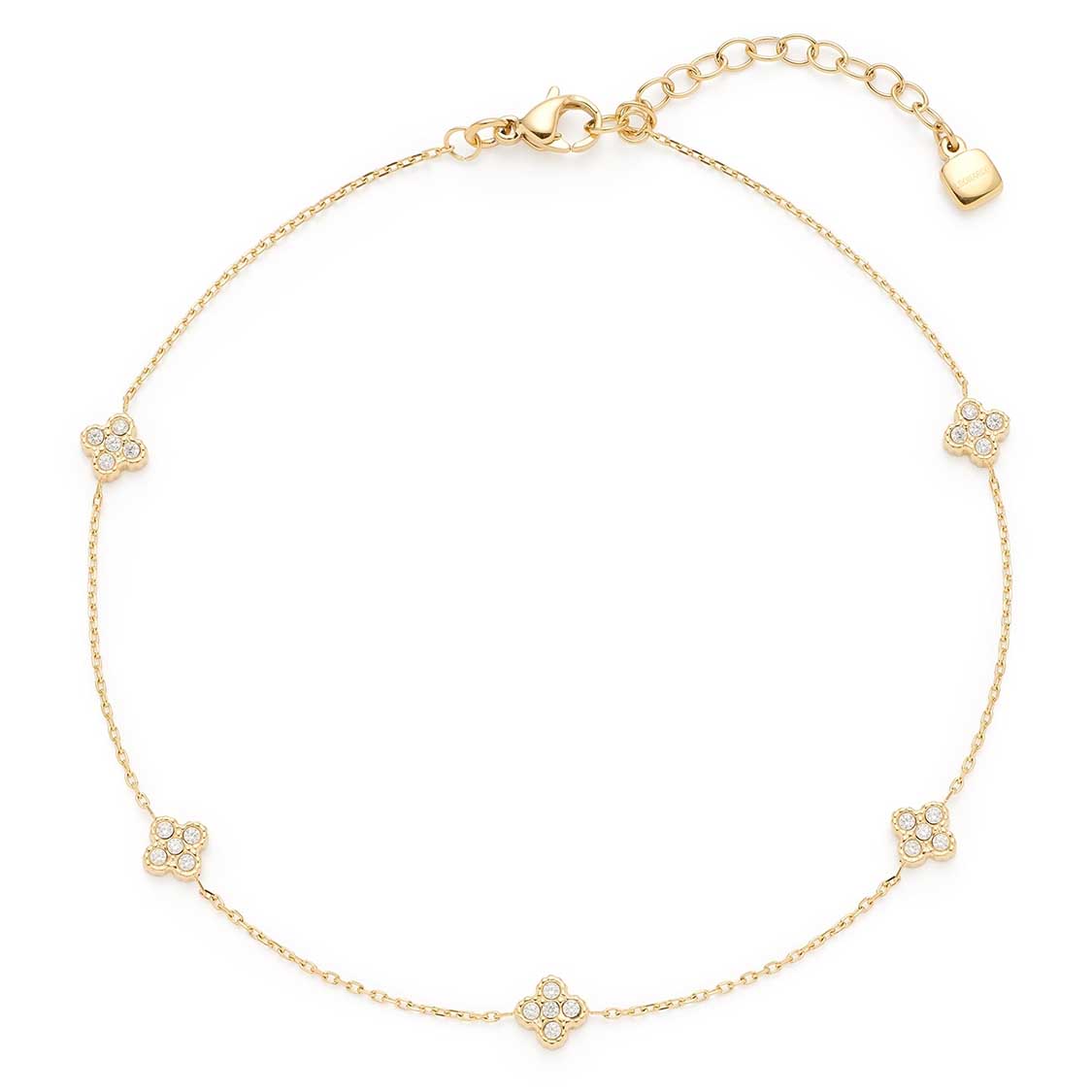 leonardo-lisette-ciao-bracelet-cheville-or-fleur-zircon image 1