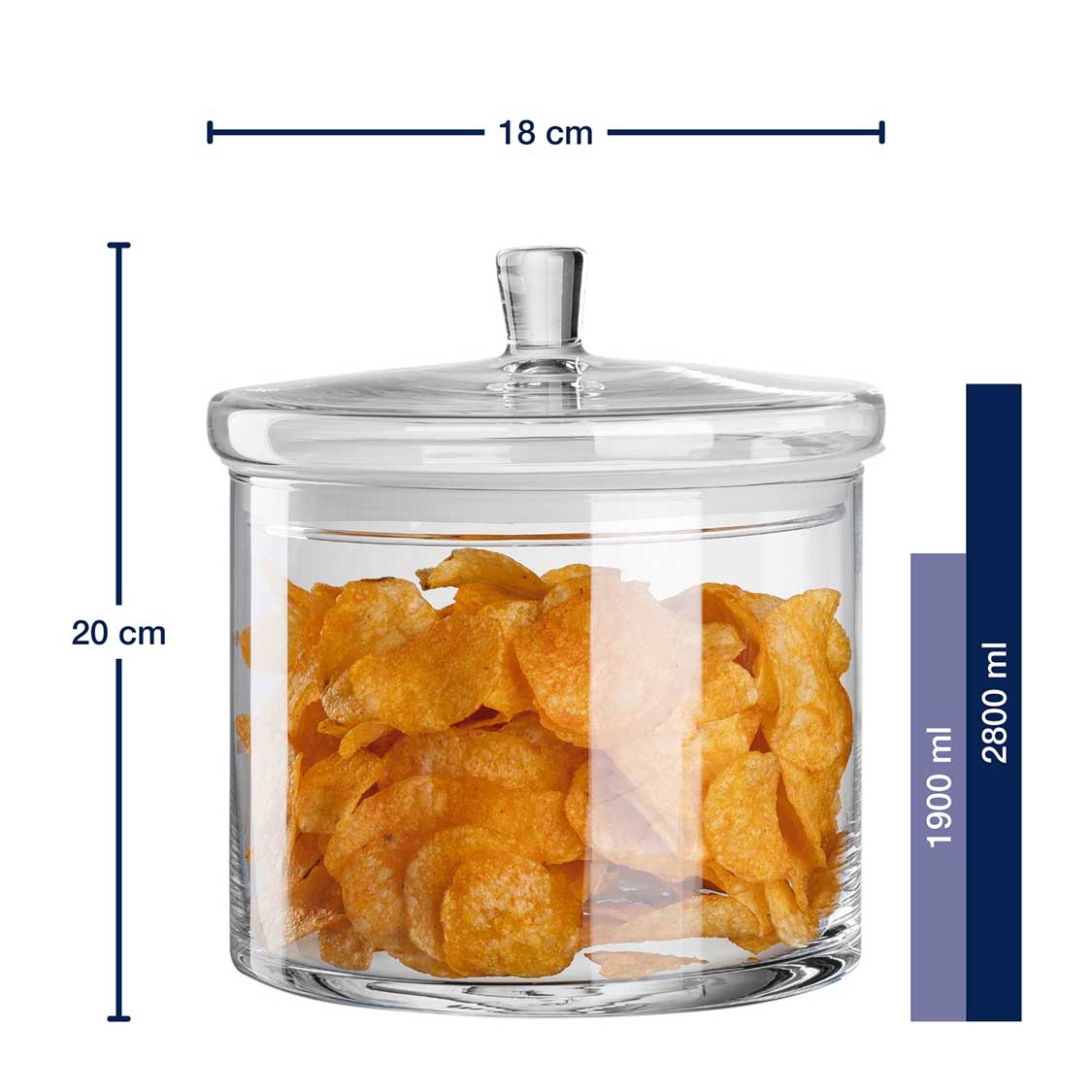 leonardo-top-bocal-conservation-20-cm-verre-fait-main image 3
