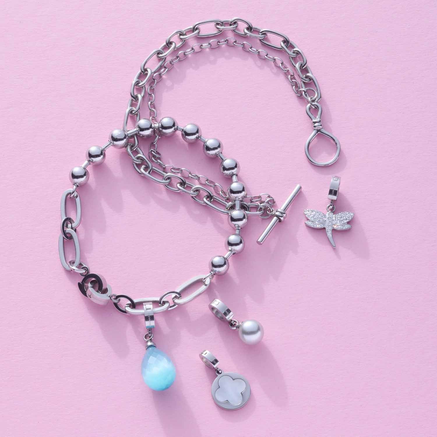 leonardo-clip-mix-lizzy-pendentif-goutte-bleu-pastel image 5
