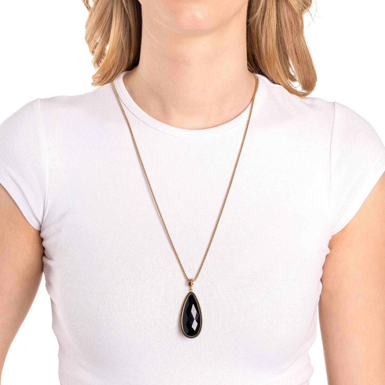leonardo-punto-pendentif-clip-mix-noir-dor image 3
