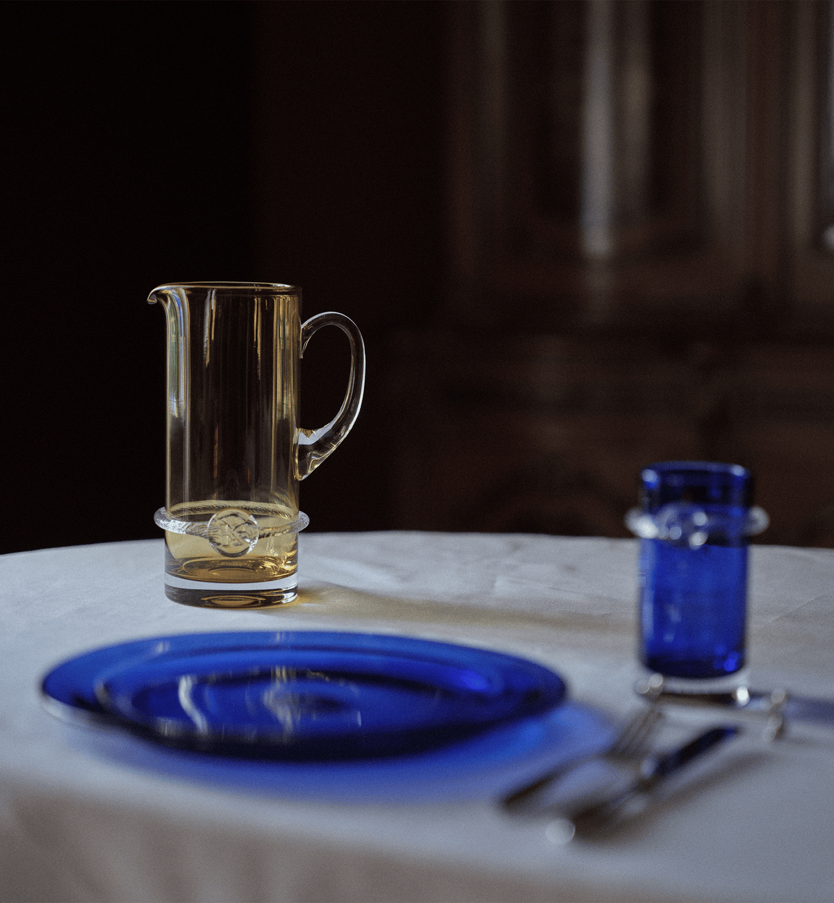 krosno-gemstone-assiette-cristal-cobalt-34-cm image 3