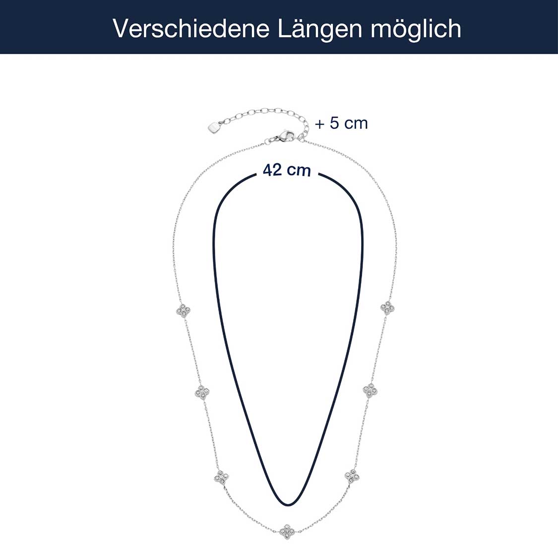 leonardo-ciao-lisette-collier-fleurs-42-cm-argent image 4