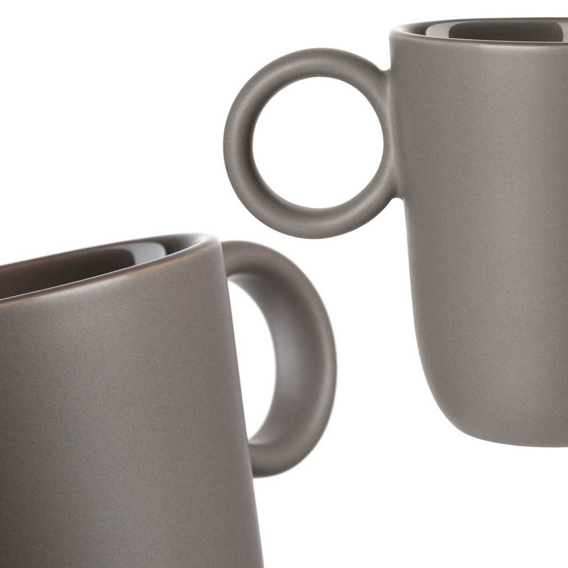 leonardo-roma-tasse-en-c-ramique-400-ml-taupe-lot-de-6-empilable image 4