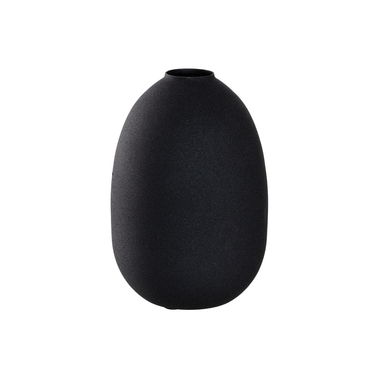 leonardo-casolare-vase-19-cm-noir-m-tal-ovale-d-co image 1