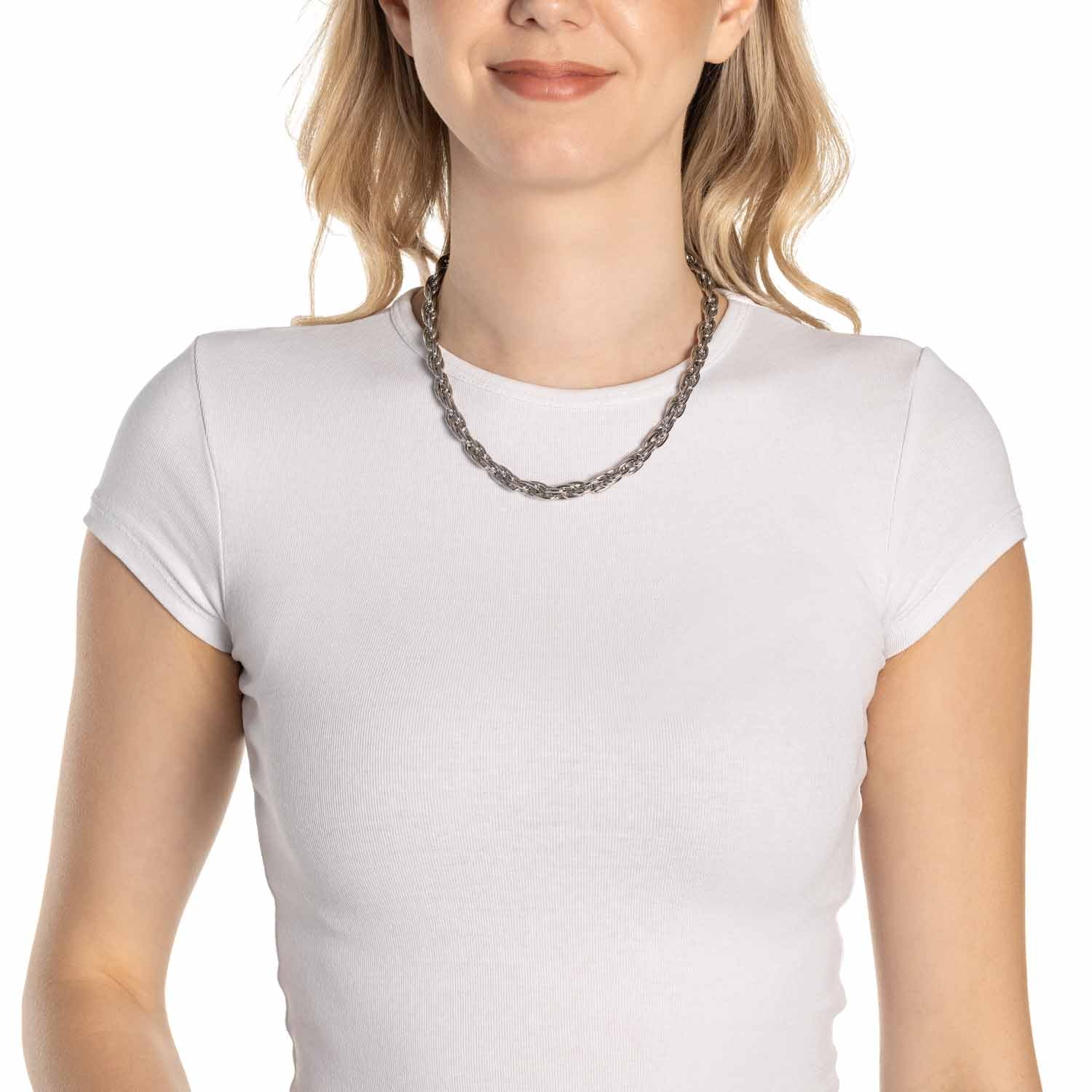 leonardo-sina-collier-maillons-45-cm-argent image 4
