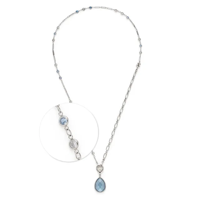 leonardo-vicky-collier-50-cm-pierres-bleues-modulable image 1