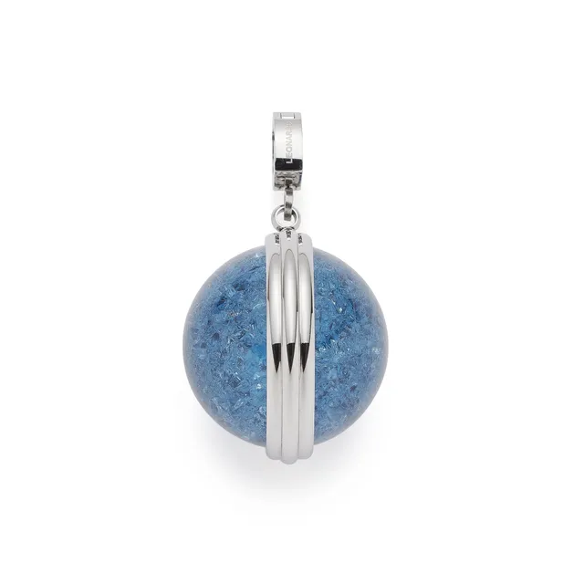 leonardo-clip-mix-pendentif-snowball-bleu-verre image 1