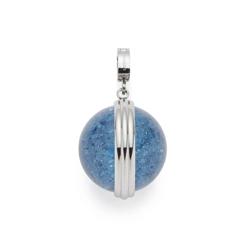 leonardo-clip-mix-pendentif-snowball-bleu-verre image 1