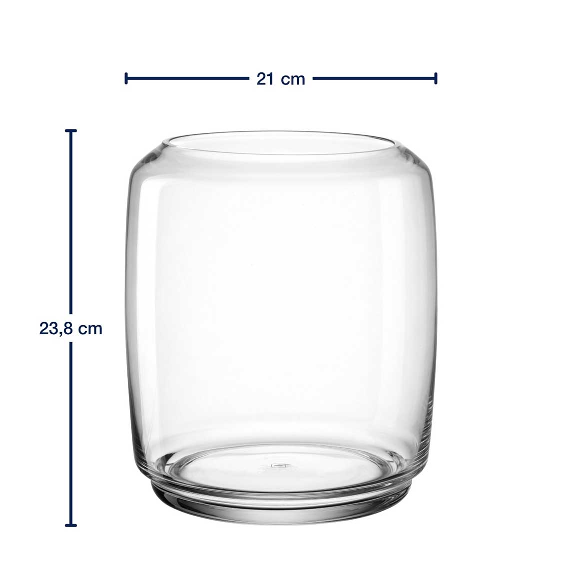 leonardo-lago-photophore-verre-24-cm-transparent image 3