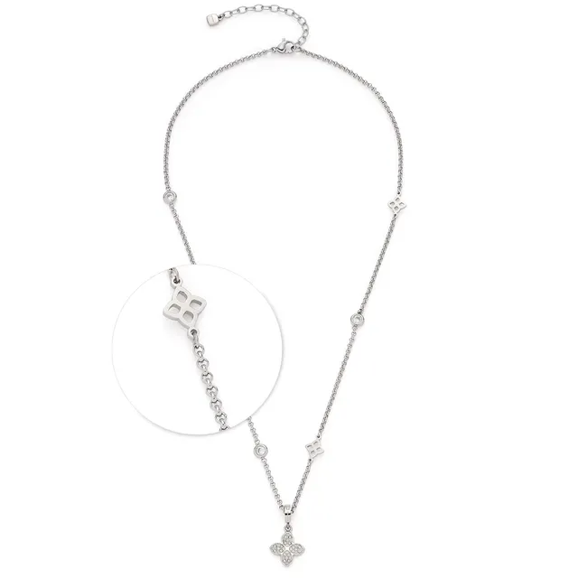 leonardo-ruth-collier-femme-45-cm-acier-vintage-zirconia image 1