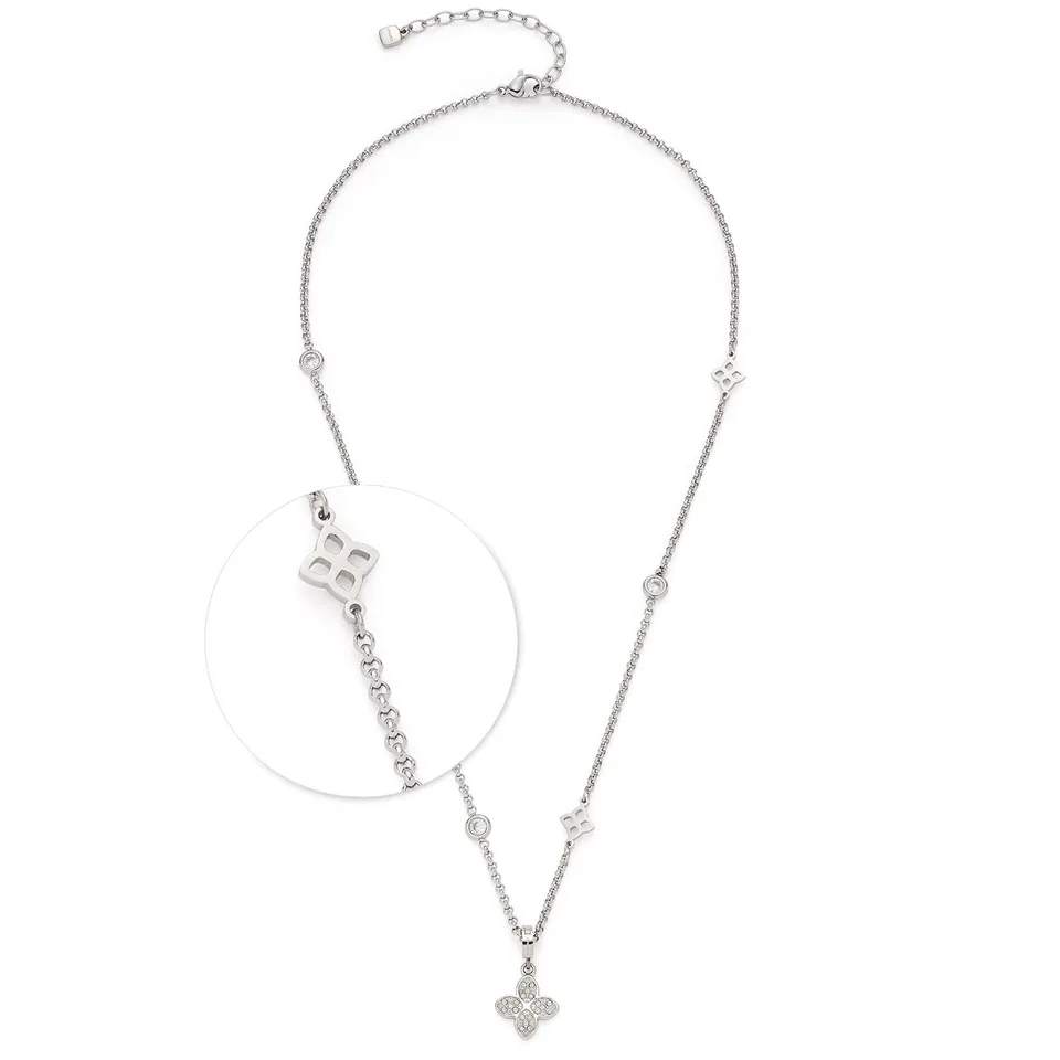 leonardo-ruth-collier-femme-45-cm-acier-vintage-zirconia image 1