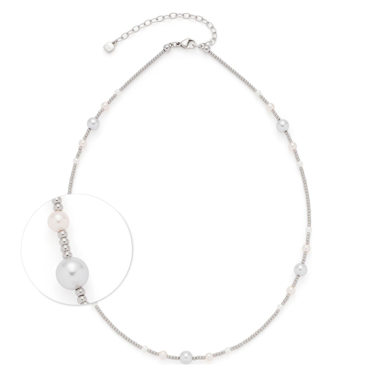 leonardo-elsana-collier-perles-42-cm-argent image 1