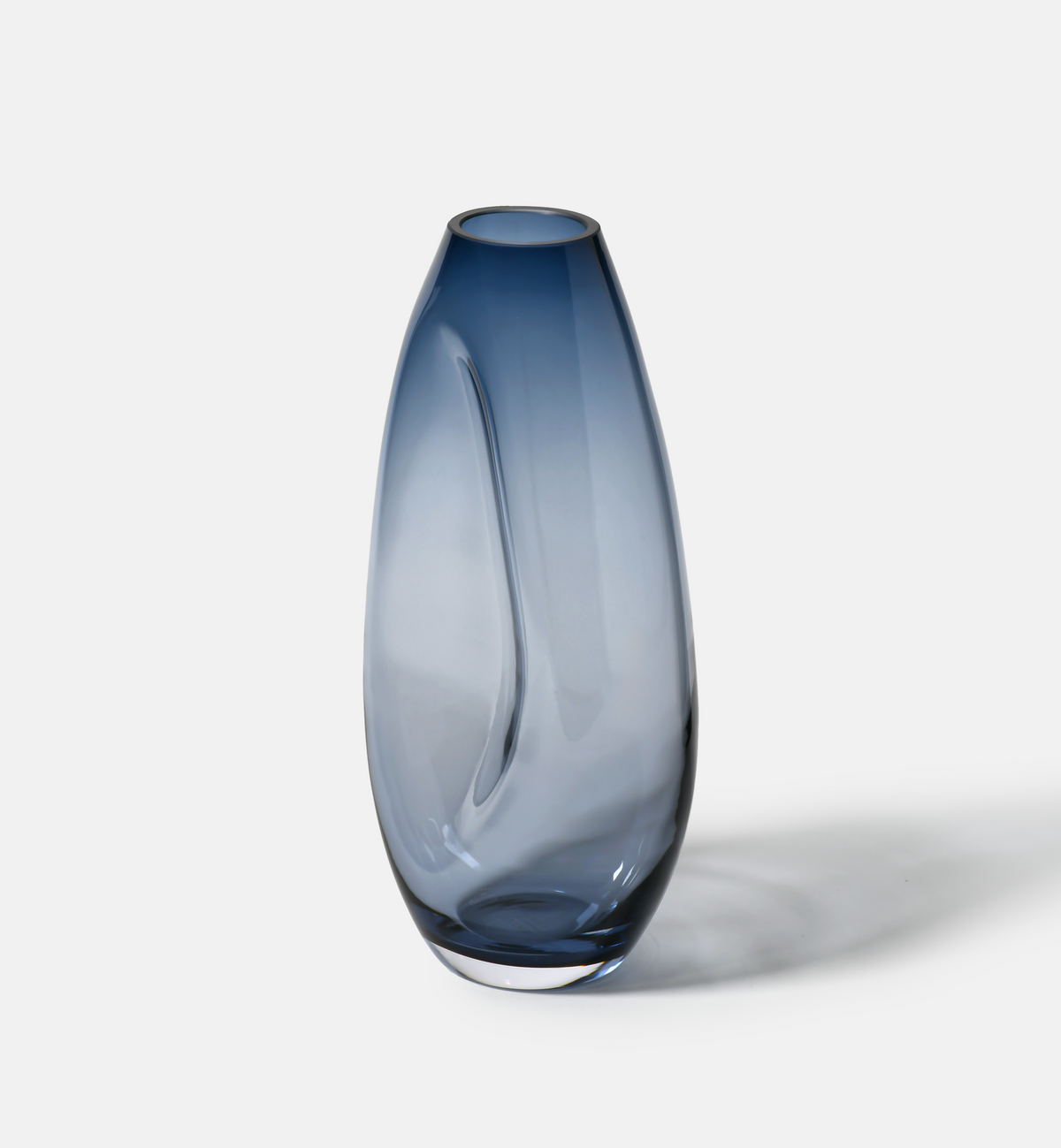 krosno-flow-vase-bleu-marine-32-cm-cristal image 2