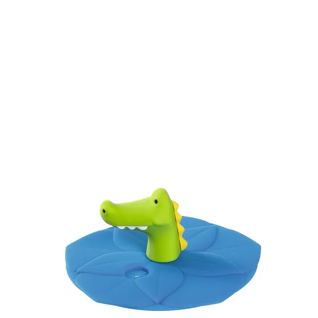 leonardo-bambini-couvercle-verre-9-cm-crocodile-bleu image 1