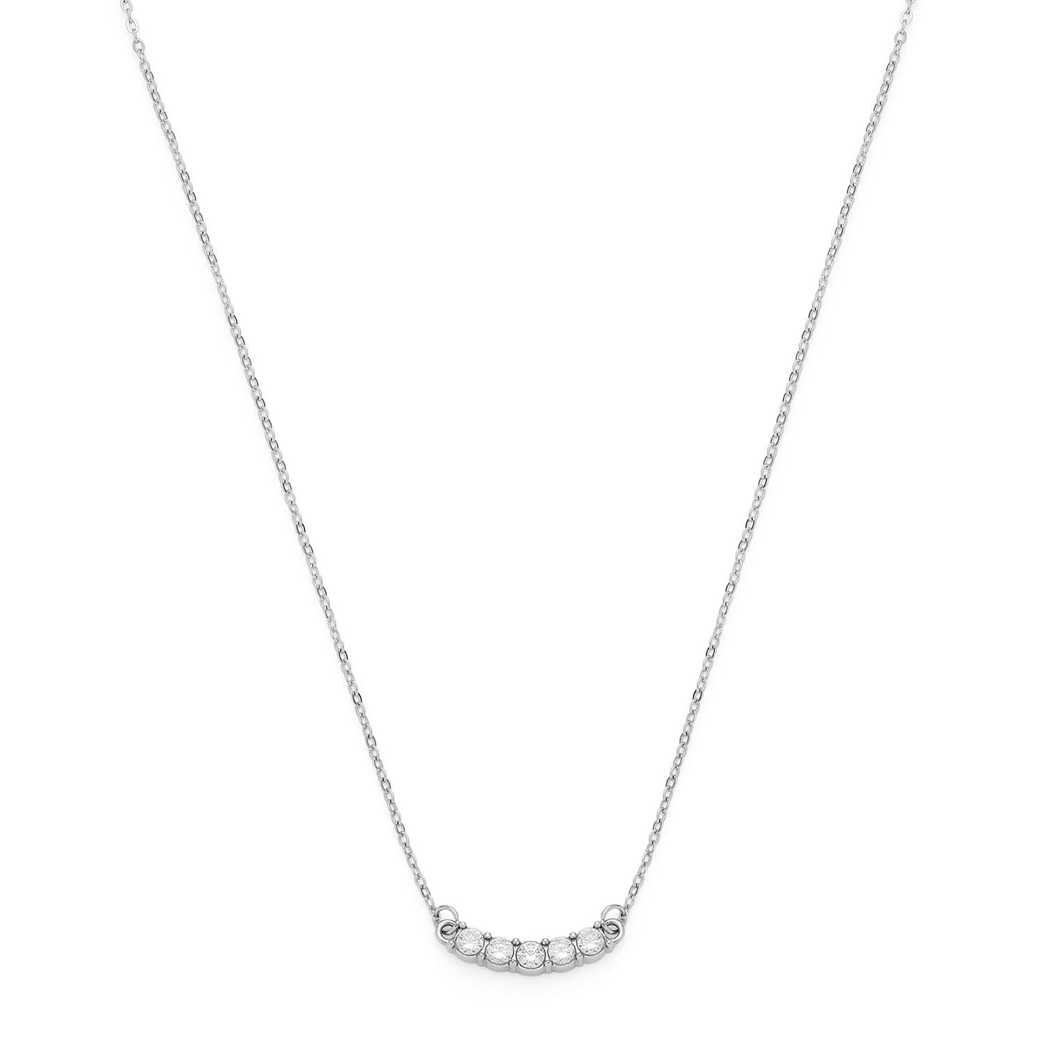 leonardo-tini-ciao-collier-acier-42-cm-zirconia image 5