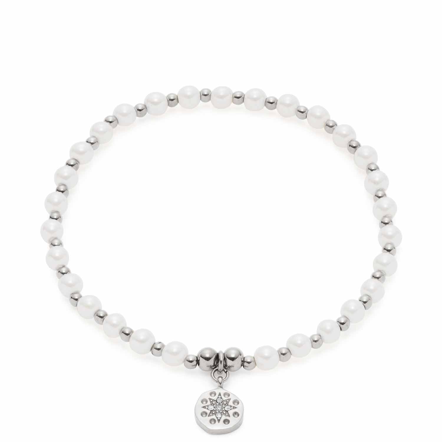 leonardo-pelena-ciao-bracelet-perles-blanches-toile image 1