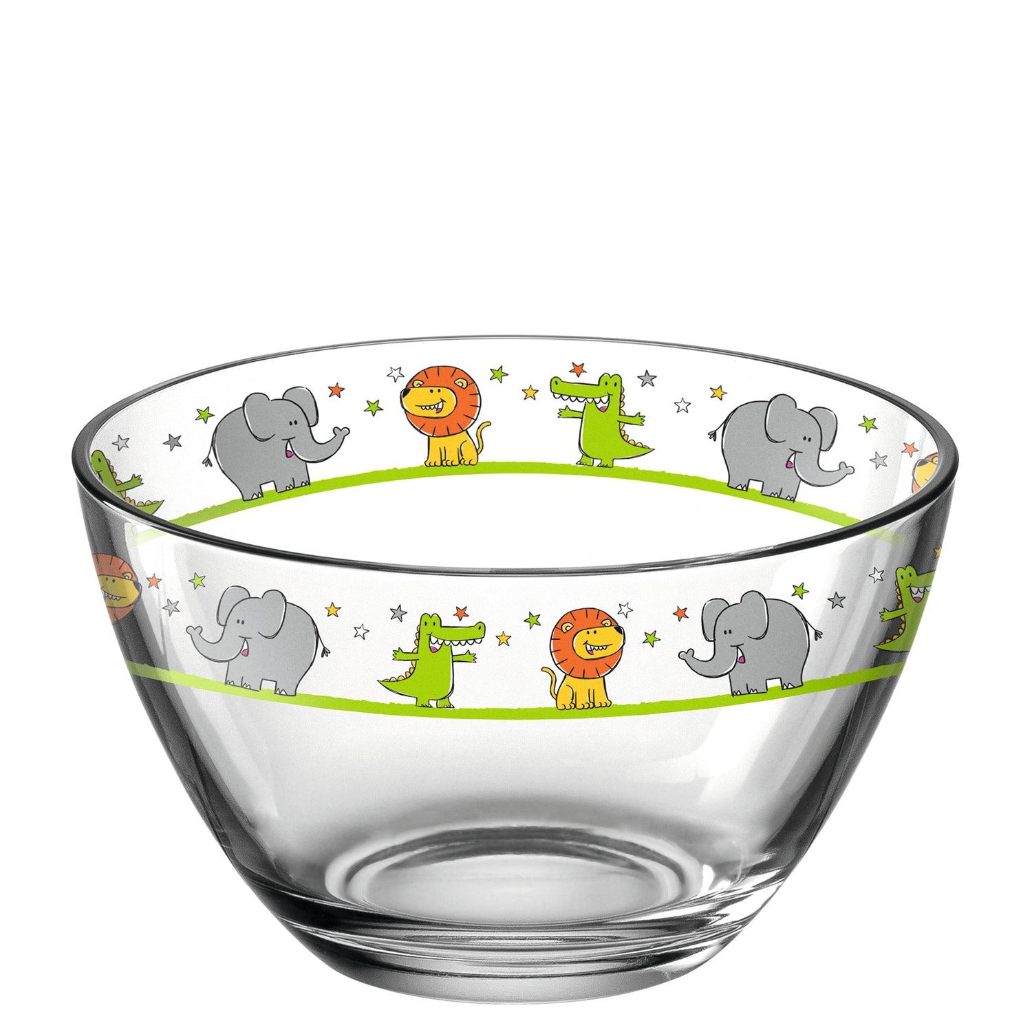 leonardo-bambini-bol-enfant-verre-12-cm-lion-l-phant image 1
