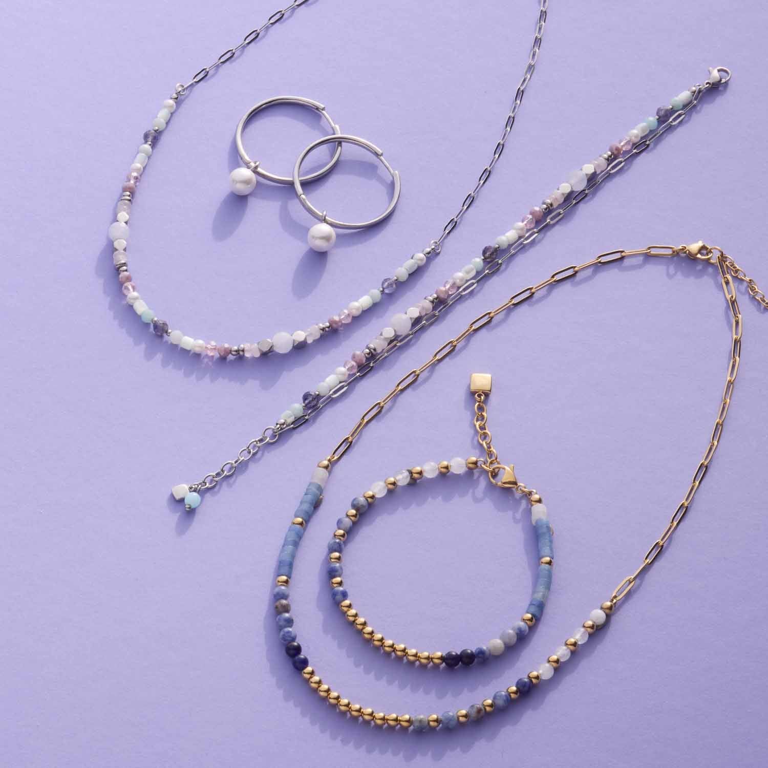 leonardo-randy-collier-45-cm-perles-pastel-mailles image 7