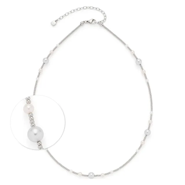 leonardo-elsana-collier-perles-42-cm-argent image 1