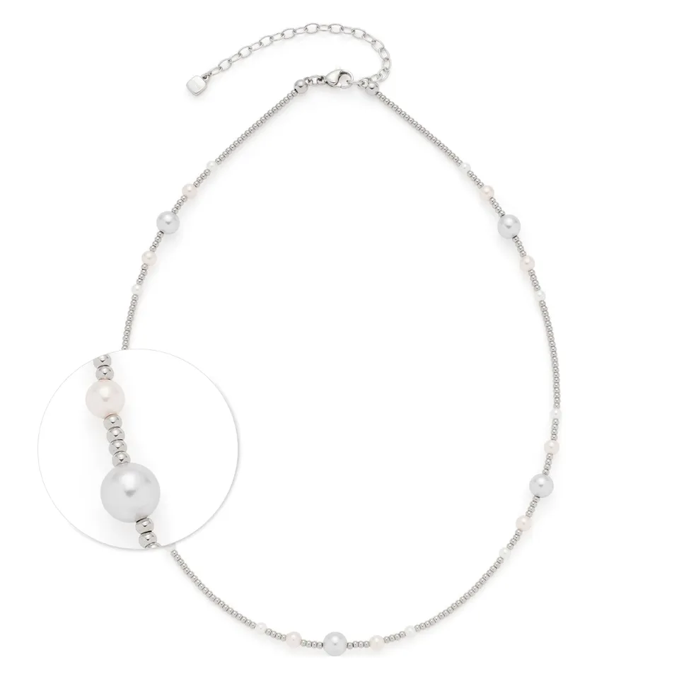 leonardo-elsana-collier-perles-42-cm-argent image 1