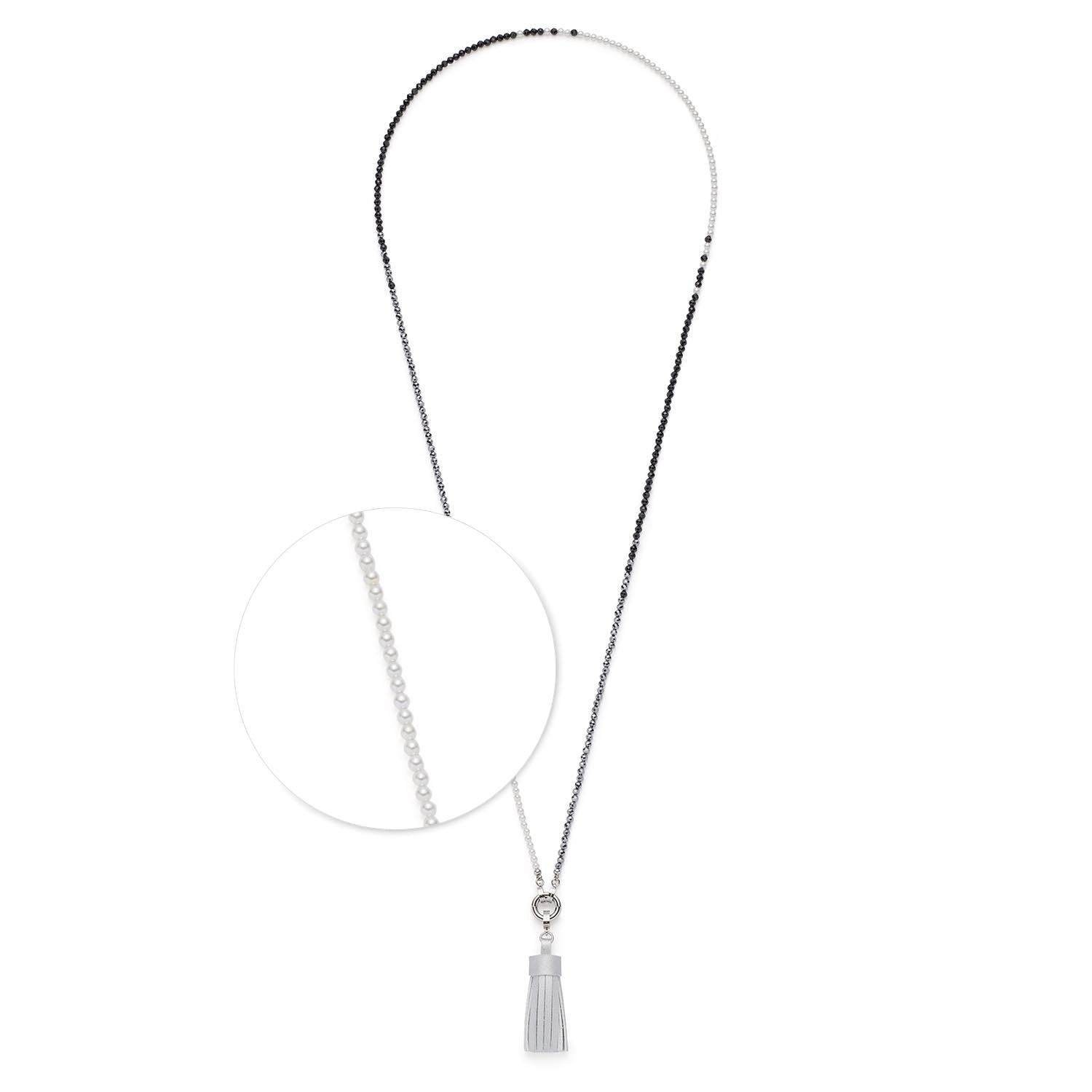 leonardo-kelly-sautoir-90-cm-clip-mix-gris image 1