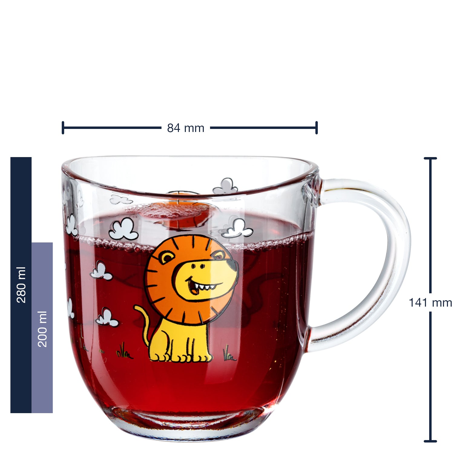 leonardo-bambini-tasse-enfant-verre-lion-280-ml image 2