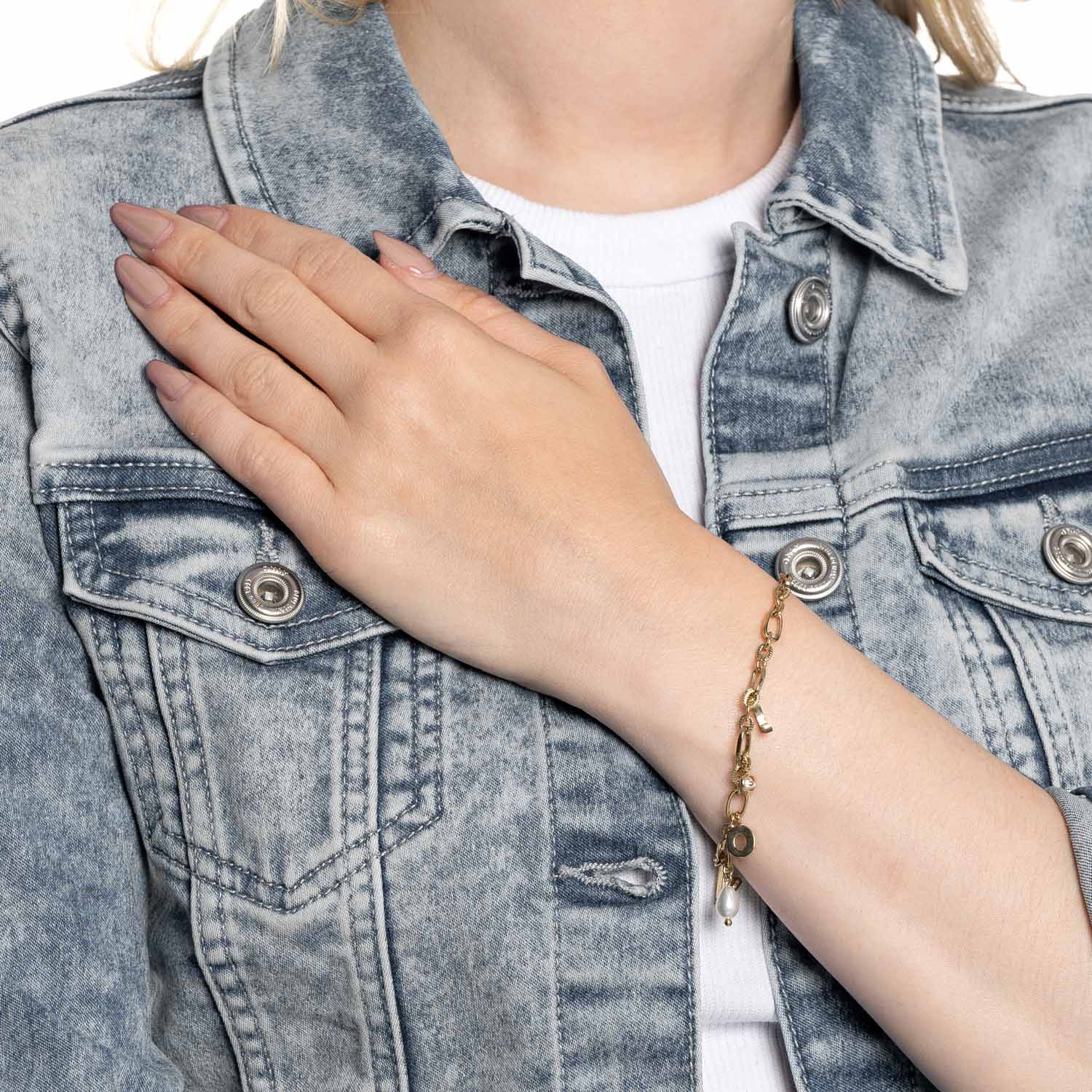 leonardo-otella-ciao-bracelet-dor-charms-love-perle image 2