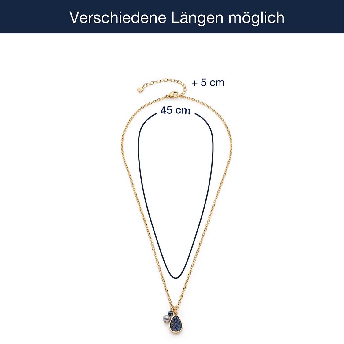 leonardo-aline-45-cm-collier-dor-agate-goutte image 5