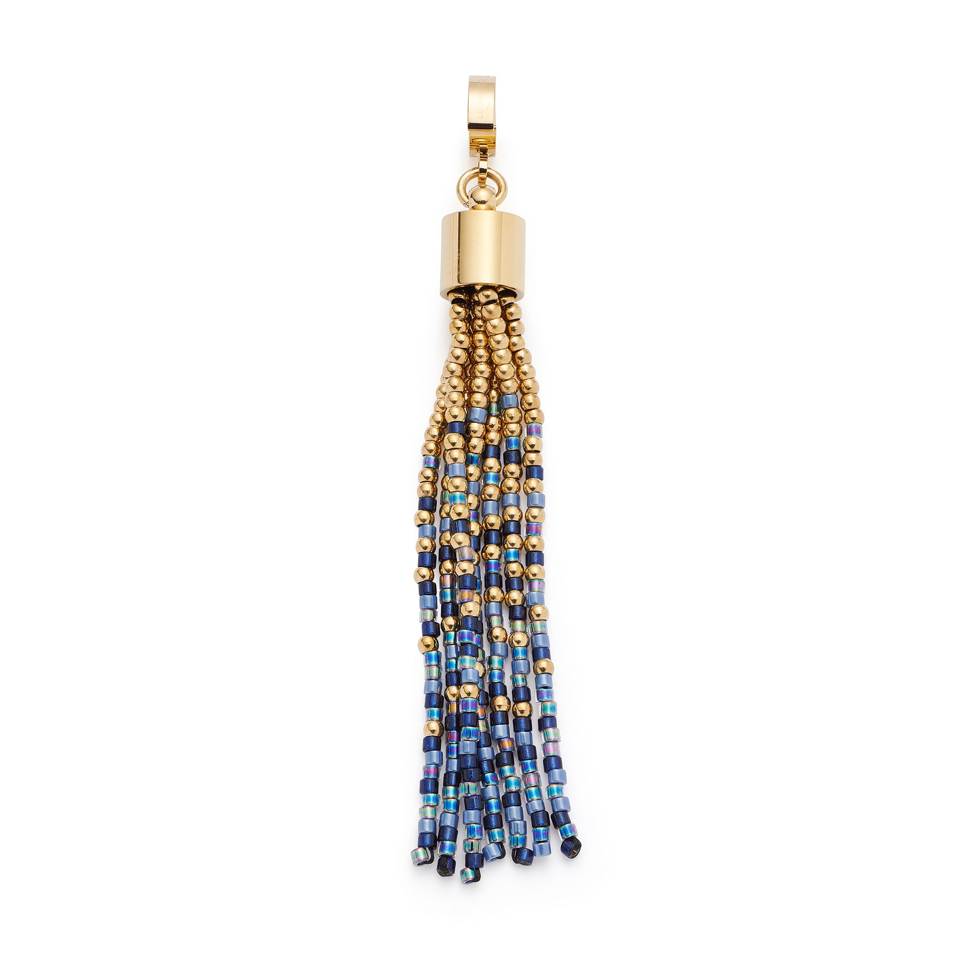 leonardo-lou-clip-mix-pendentif-pompon-bleu-dor-m image 1