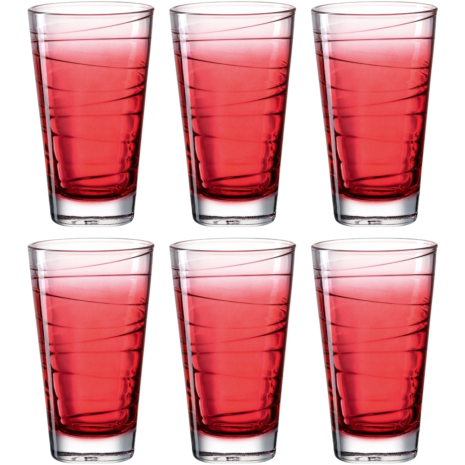 leonardo-vario-struttura-verre-boire-280-ml-lot-6-rouge image 1