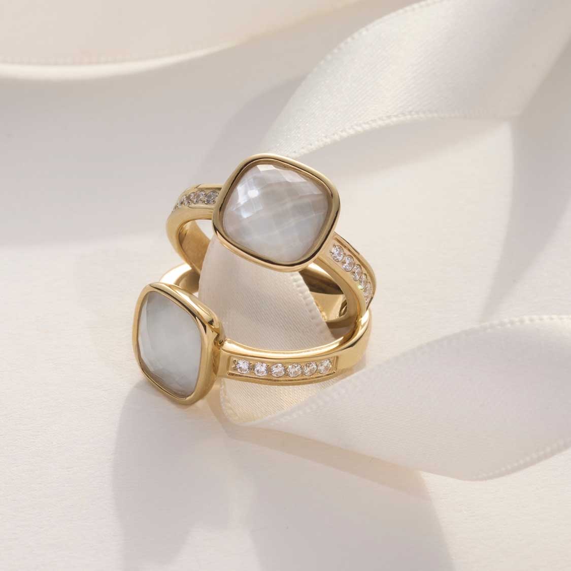 leonardo-virginia-19-bague-or-nacre-carr-e image 2