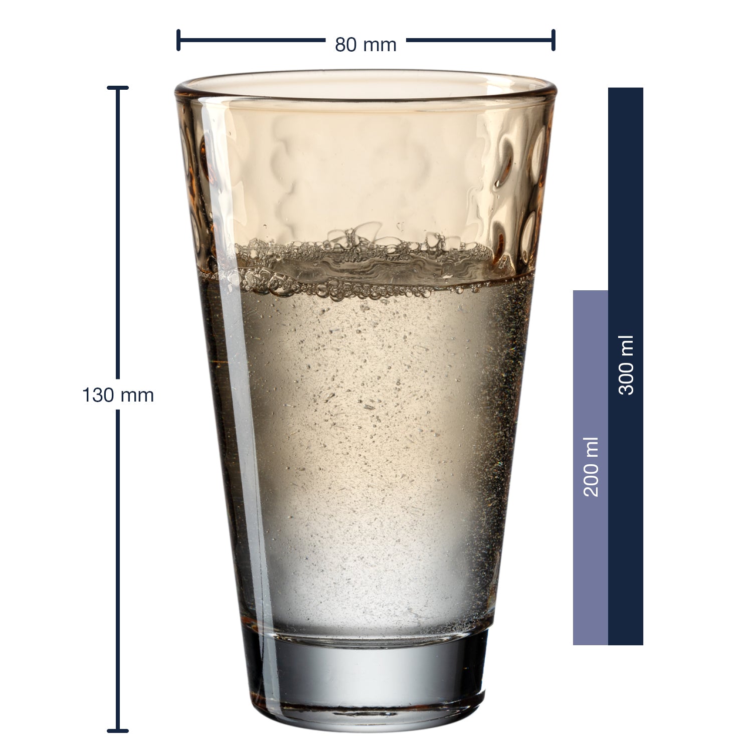 leonardo-optic-verres-eau-300-ml-abricot-lot-6 image 2