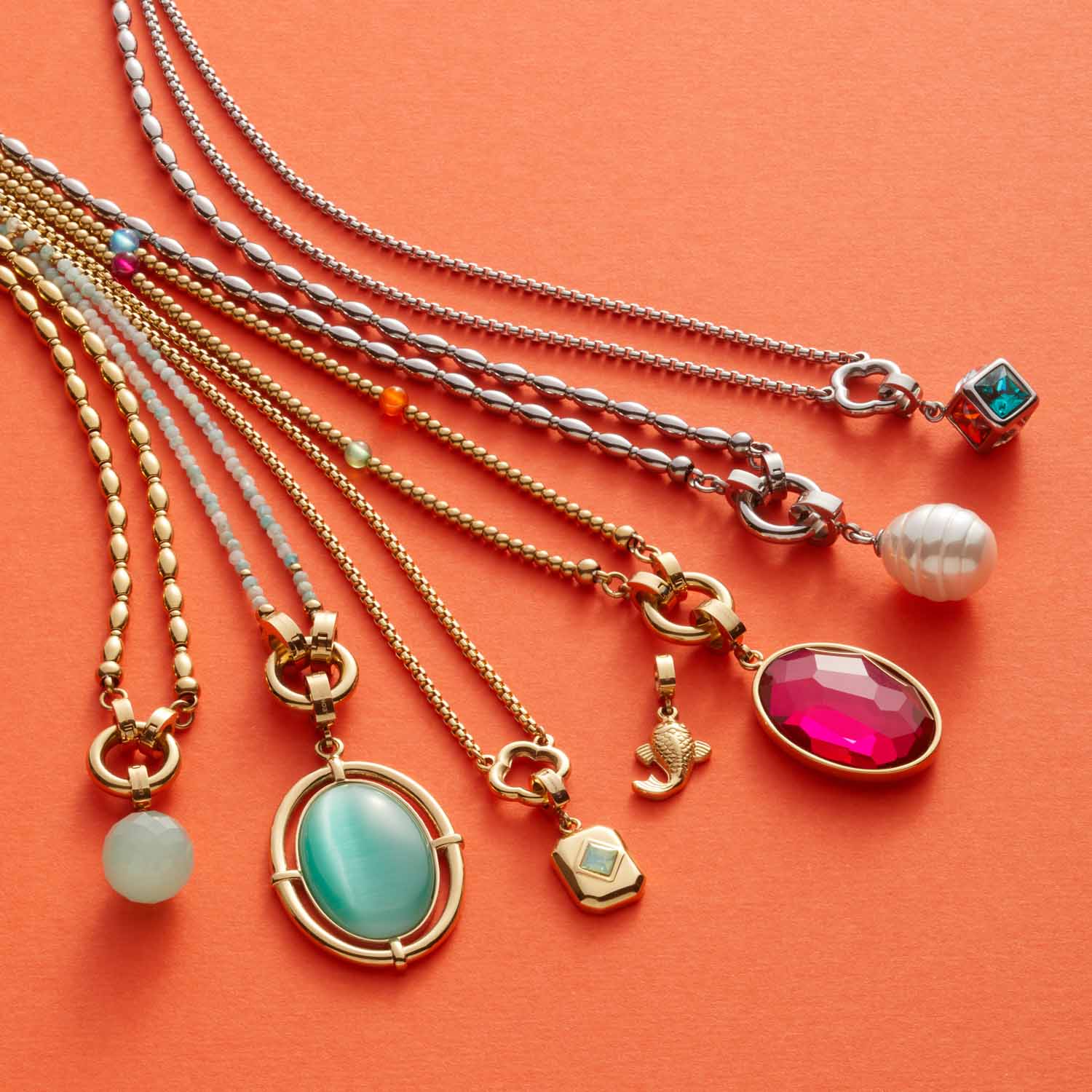 leonardo-clip-mix-jamira-pendentif-rose-dor image 3