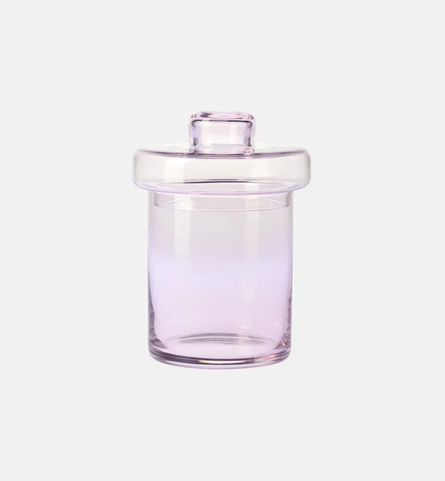 krosno-jars-bocal-rose-quartz-27-cm-avec-couvercle image 1