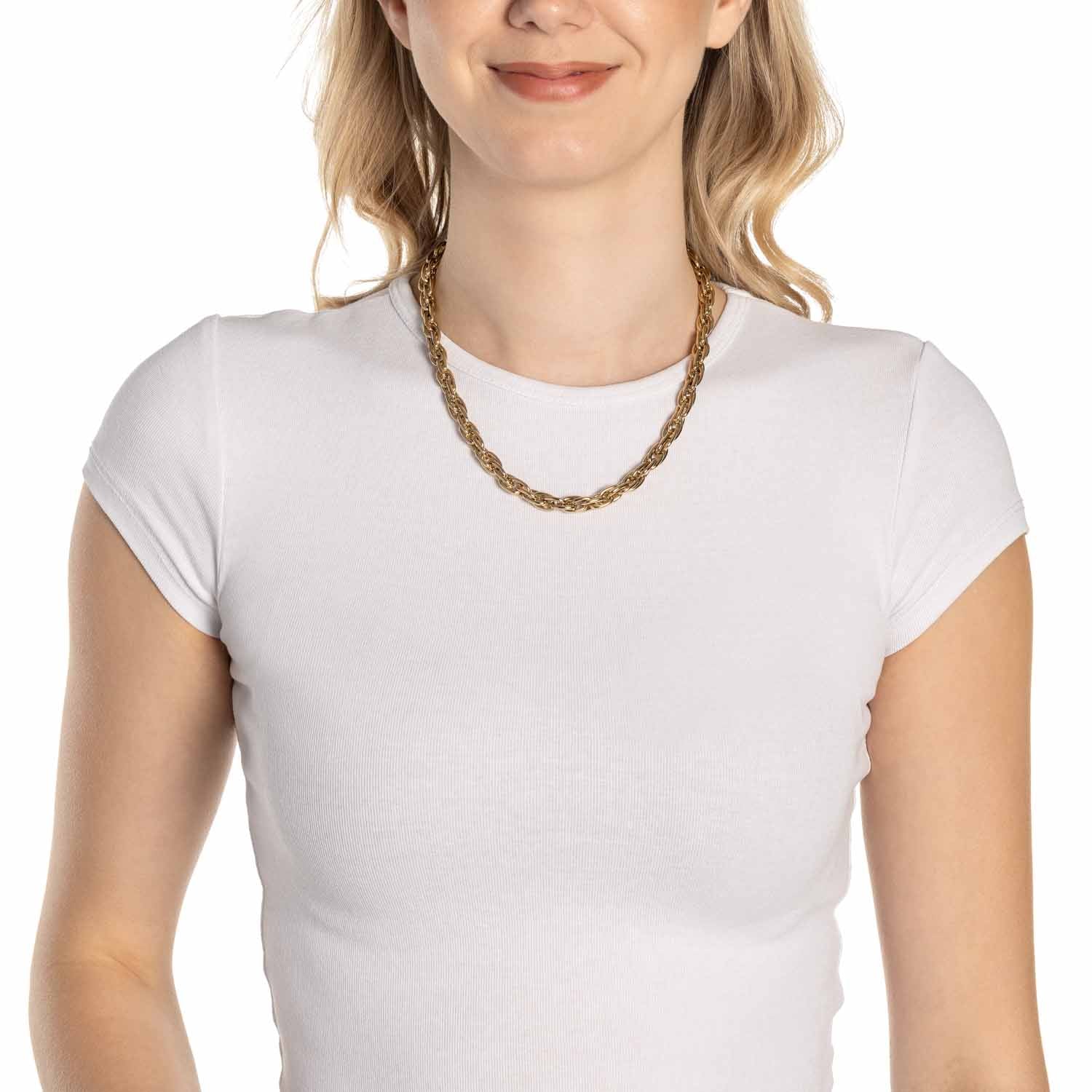 leonardo-sina-collier-45-cm-dor-maille-ovale image 4
