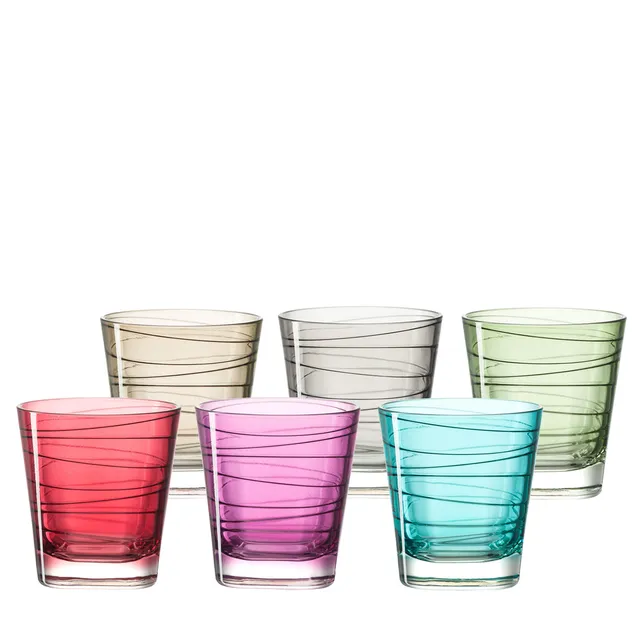 leonardo-vario-lot-6-verres-eau-250-ml-couleurs image 1