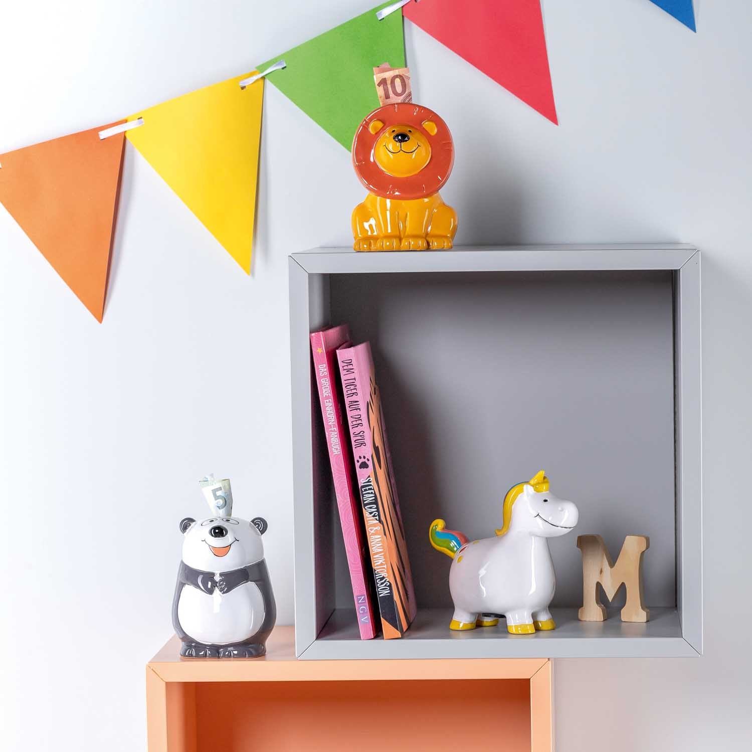 leonardo-bambini-tirelire-lion-13-cm-jaune image 4
