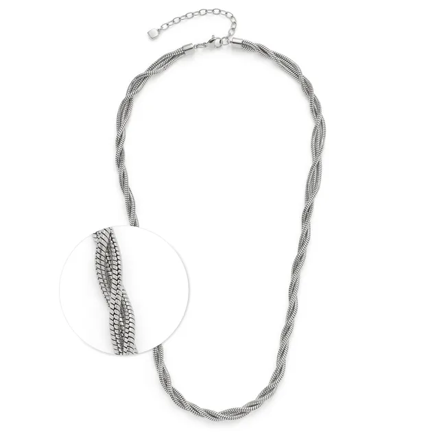 leonardo-sue-collier-45-cm-acier-torsad-argent image 1