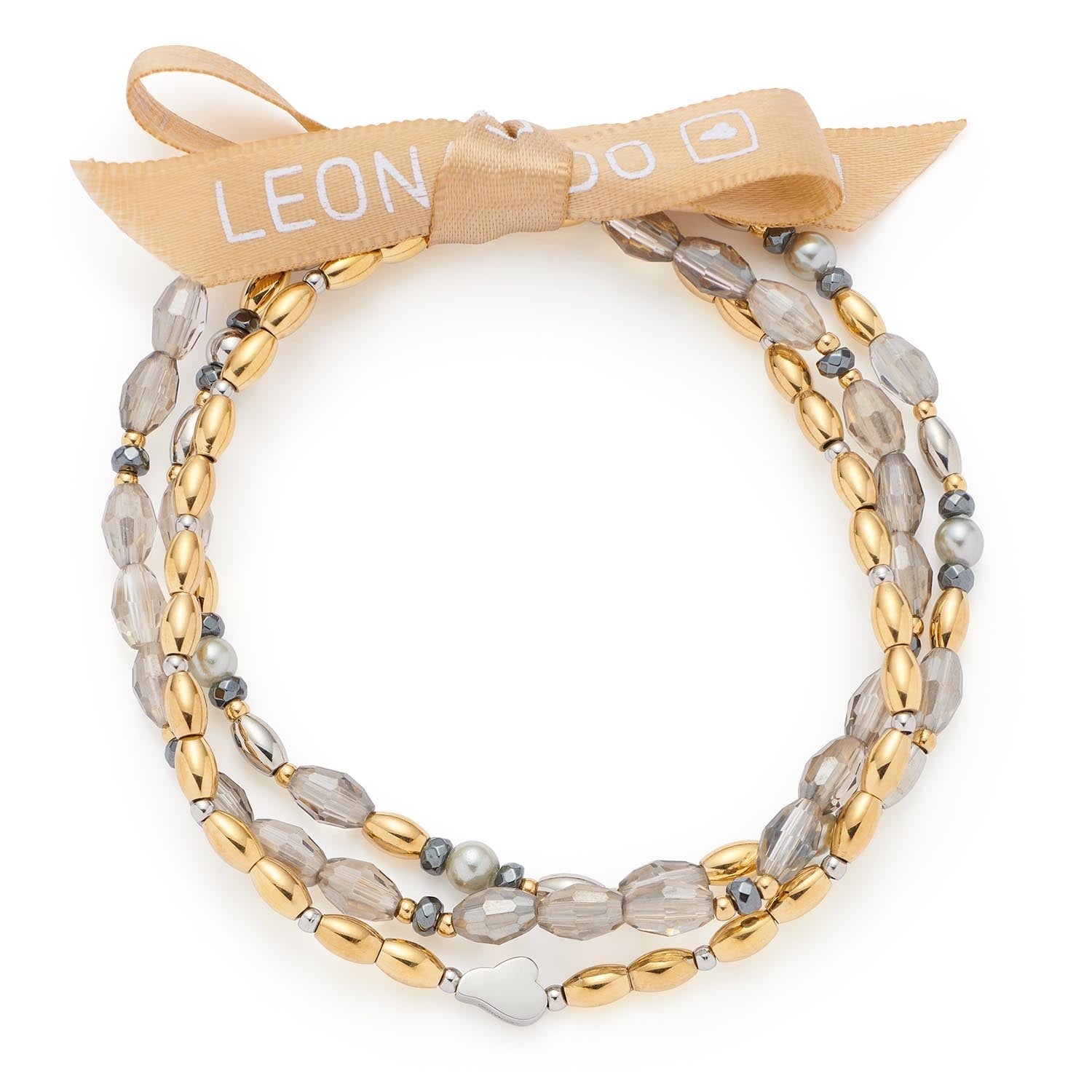 leonardo-agneta-bracelet-triple-bicolore-or-gris image 1