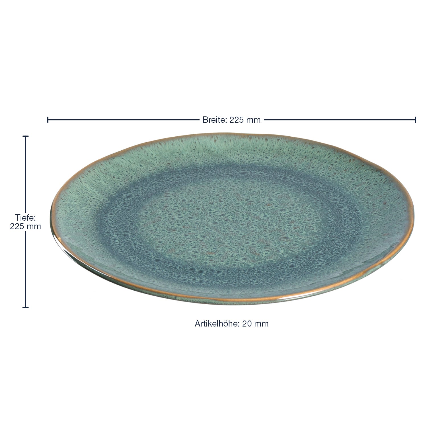 leonardo-matera-assiette-c-ramique-verte-23-cm-lot-6 image 2