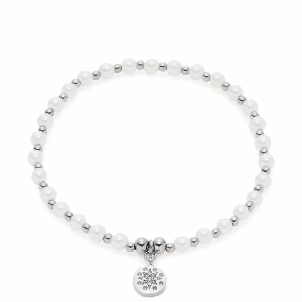 leonardo-pelena-ciao-bracelet-perles-blanches-toile image 1