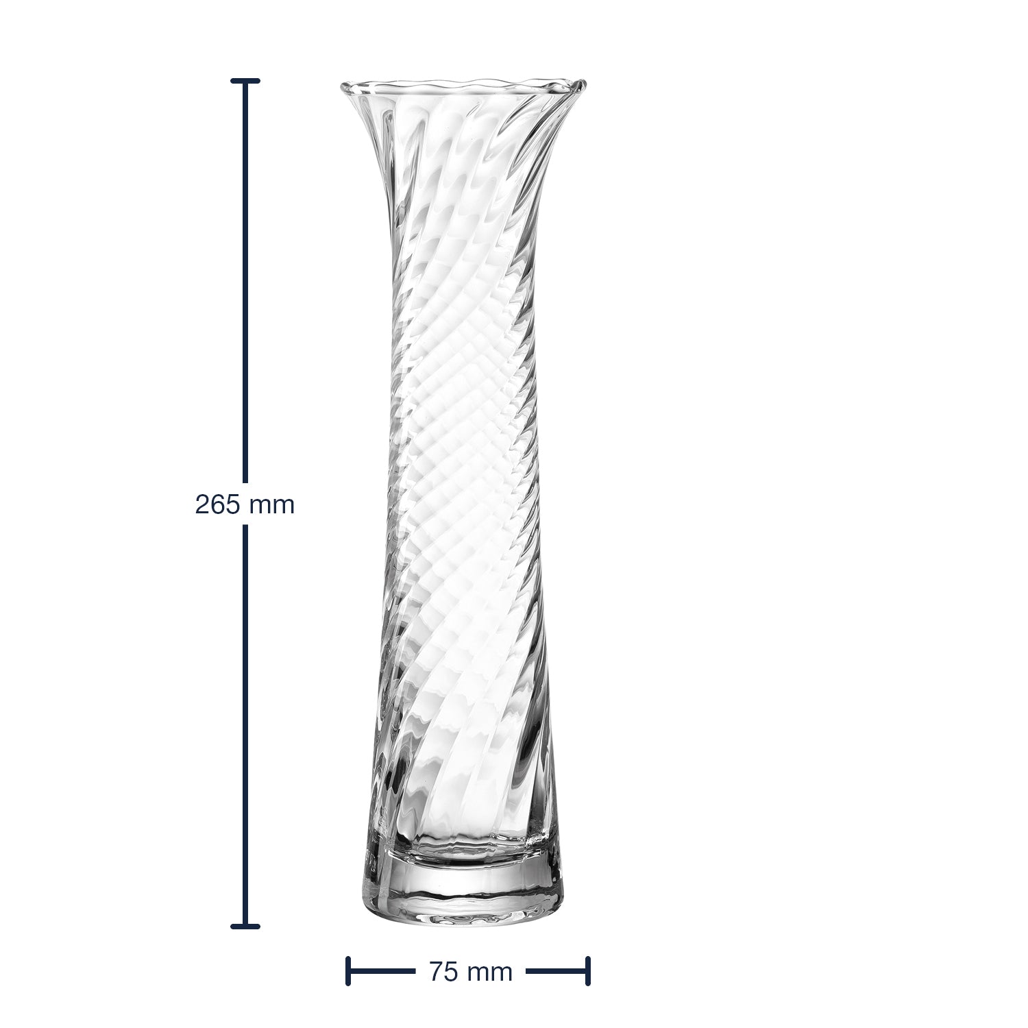 leonardo-ravenna-soliflore-vase-verre-transparent-27-cm-fait-main image 2