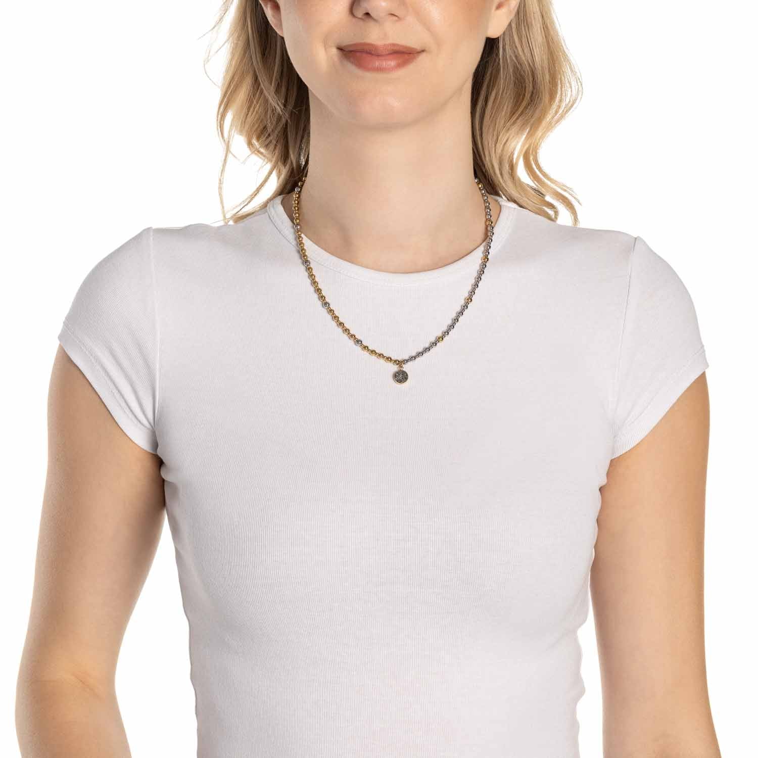 leonardo-elaine-collier-45-cm-dor-bicolore image 4