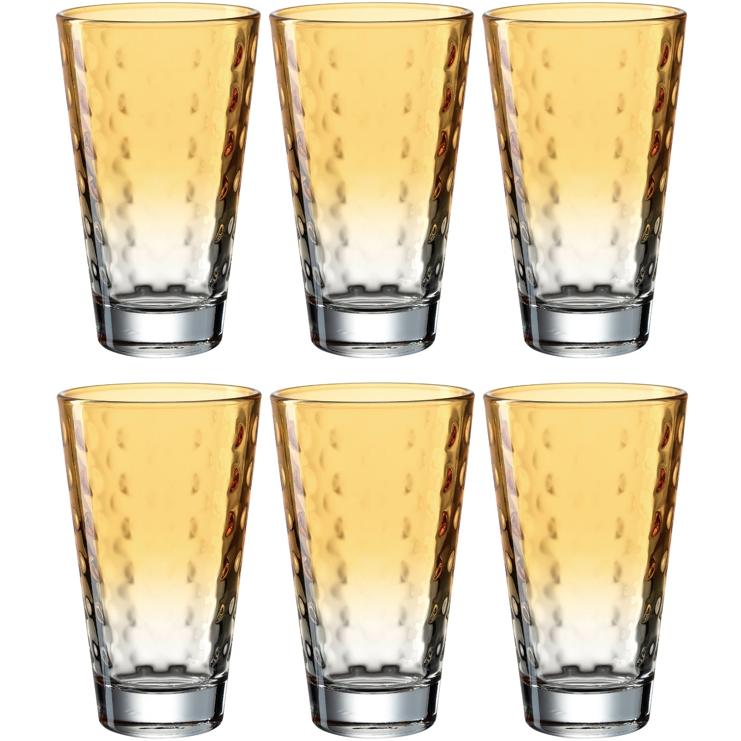 leonardo-optic-verres-eau-300-ml-abricot-lot-6 image 1