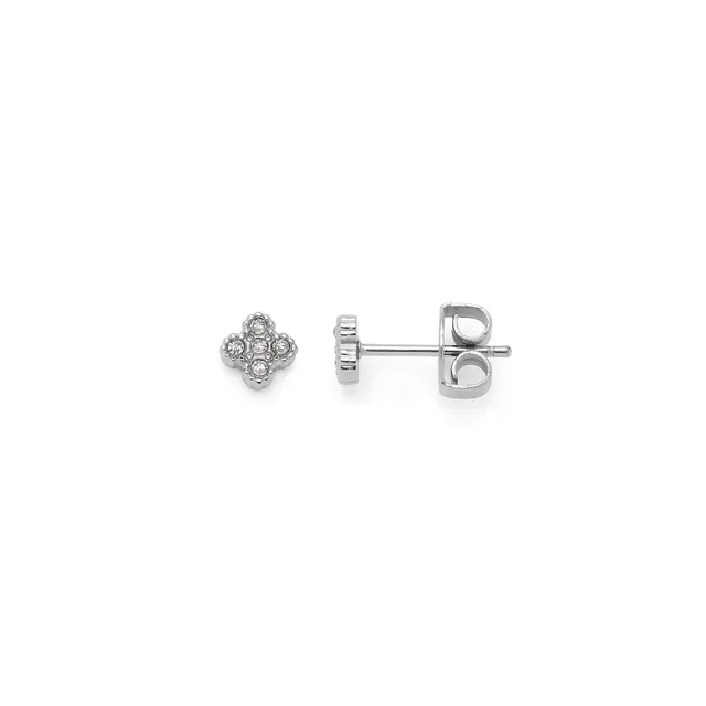leonardo-lisette-clous-d-oreilles-ciao-argent-fleur-zirconia image 1