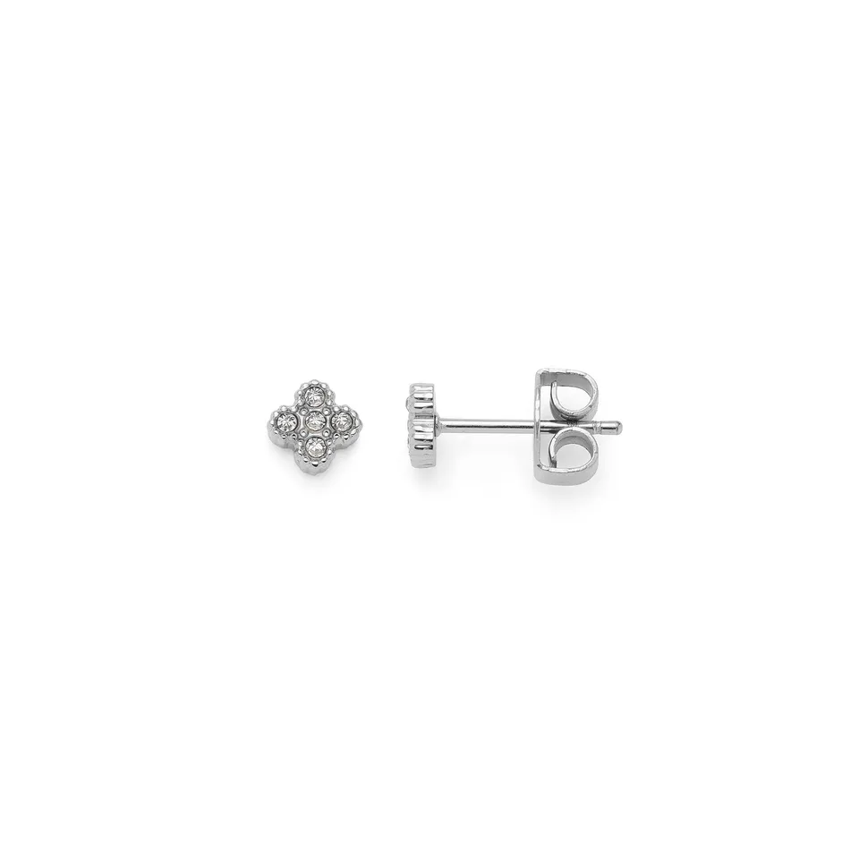 leonardo-lisette-clous-d-oreilles-ciao-argent-fleur-zirconia image 1