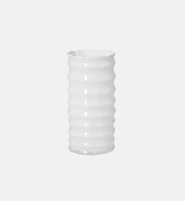 krosno-vase-tube-verre-blanc-opale-stri-30-cm image 1